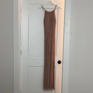 Adrianna Papell floor length beaded gown